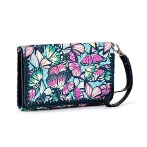NWT Sakroots Mini Crossbody Multicolor Orchid Butterfly